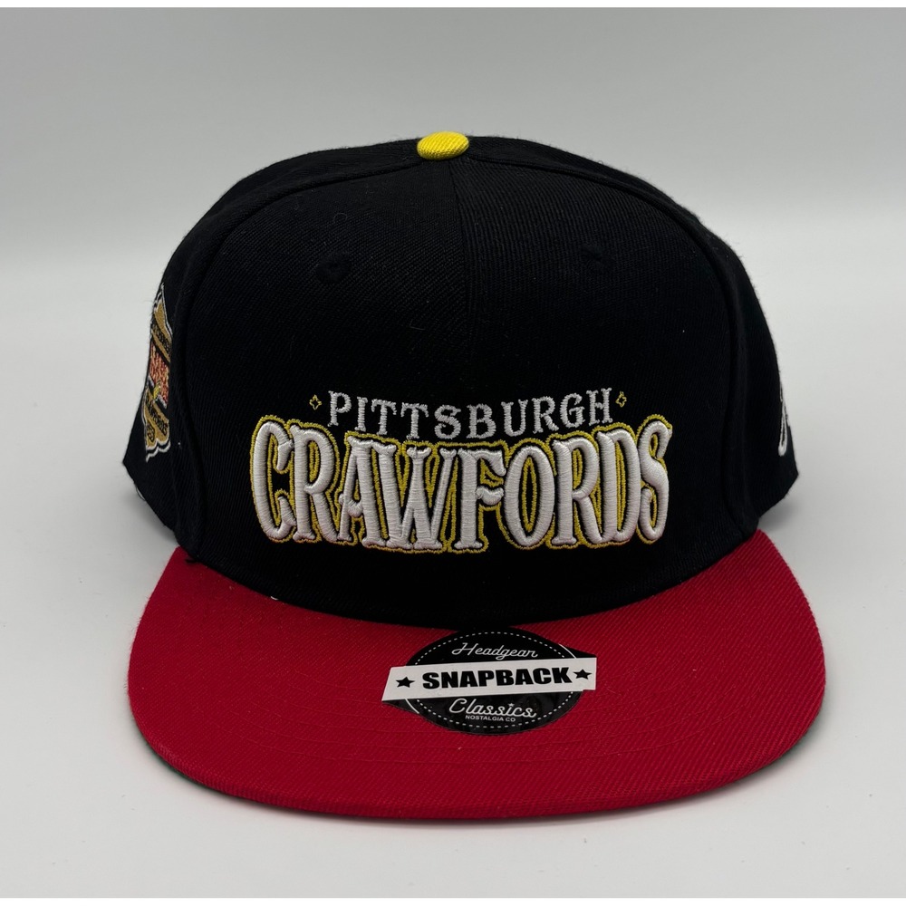 Headgear Classics Pittsburgh Crawfords Negro League Snapback Hat Black Red 1935